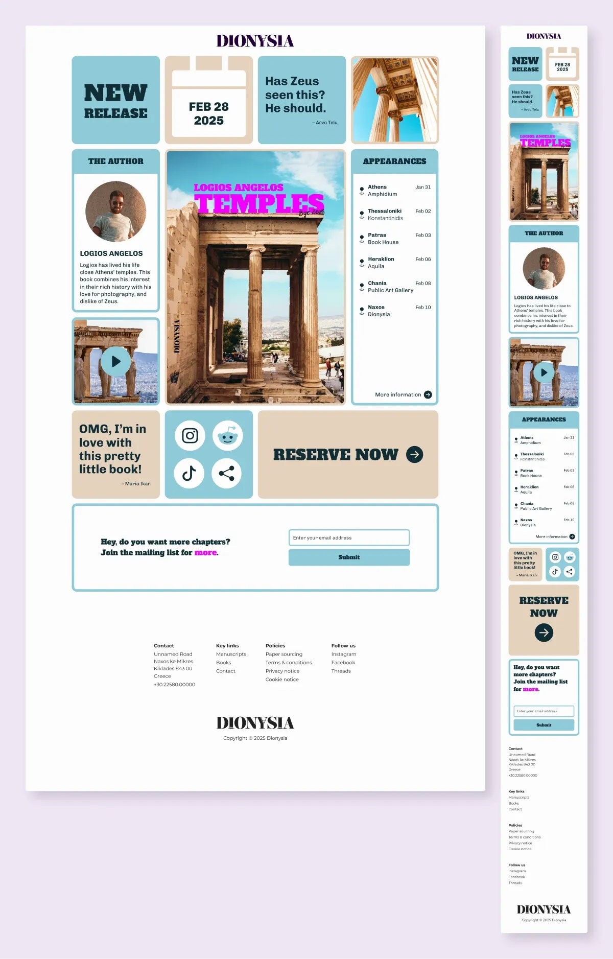 Photography-forward campaign layout