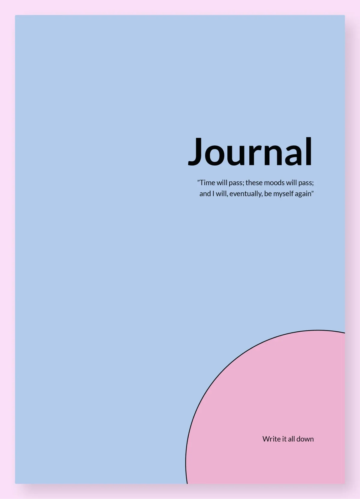 Journal spread for symptom tracking