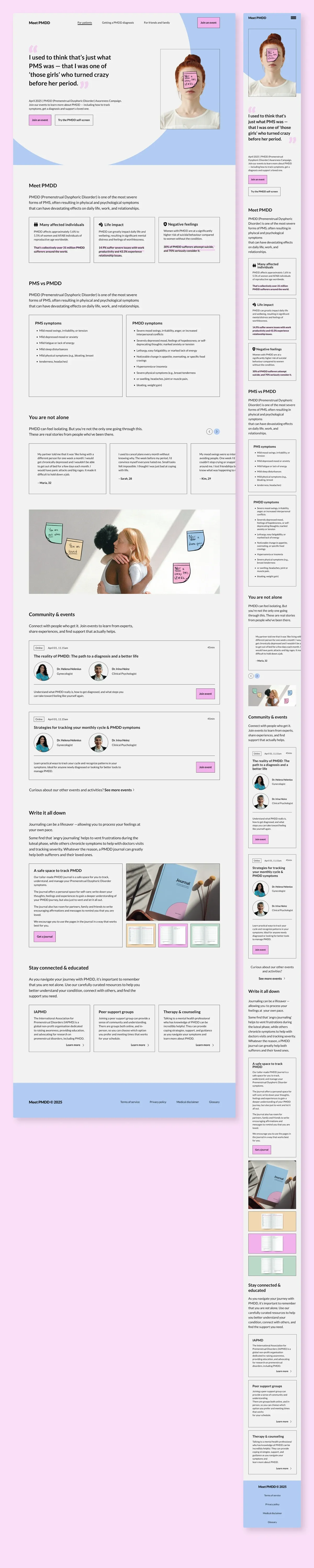 Meet PMDD landing page